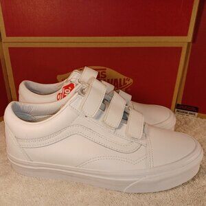 Vans Men's 3.5/Women's 5 Leather V True White Skate Shoes [VN0A3D29L3H]